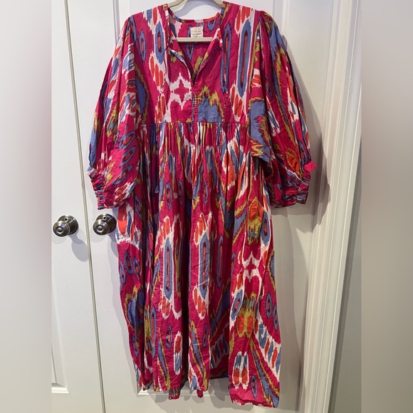 House of Sundar Liana Midi Dress - Hibiscus Size Medium - Picture 5 of 7